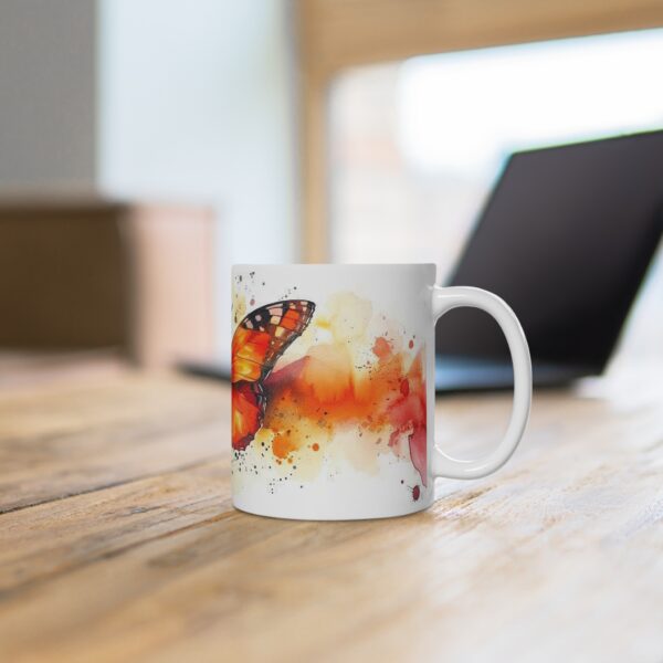 Farbenfrohe Aquarell Schmetterling Tasse aus Keramik - Ideal für jeden Anlass