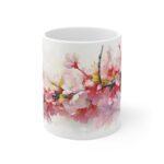 Kirschblüten Aquarell Tasse - Floraler Becher für Frühling und Naturfreunde