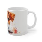 Jack Russell Terrier Aquarell Keramiktasse – idealer Kaffeebecher für Hundefans