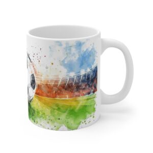 Fußball Aquarell Tasse - EM 2024 Design Becher für Sportbegeisterte und Fußballfans