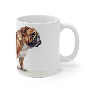 Elegante Bulldogge Keramiktasse im Aquarell-Stil – Hochwertiger Druck für den täglichen Genuss