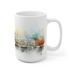 Weiße Tasse mit Watercolor Kreml Motiv – Perfektes Geschenk für Reisefreunde und Entdecker