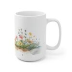 Weiße Aquarell Kaninchen Tasse – Kreatives Geschenk für Tierliebhaber