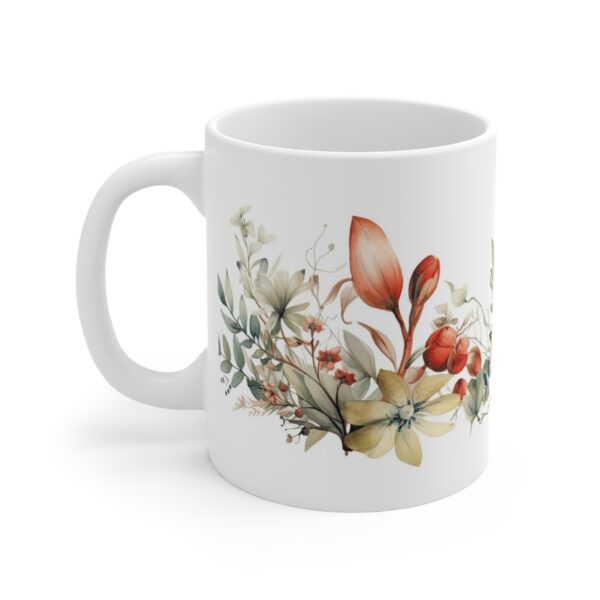 Aquarell Pflanzen Kaffeetasse - Bedruckte Geschenkidee mit Blumenmotiv