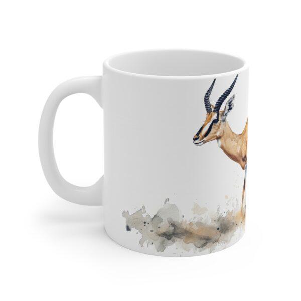 Aquarell Antilope Keramik Becher – Stilvoller Kaffeebecher für Tierliebhaber