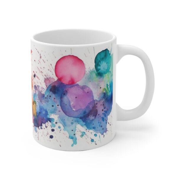 Abstrakte Wasserfarben Tasse – Künstlerischer Aquarell Becher für Kunstliebhaber und Kreative