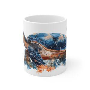 Aquarell Meeresschildkröte Tasse – Ozean Kaffeetasse für Tierliebhaber