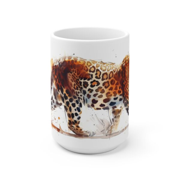 Leopard Aquarell Tasse - Becher im Wildtier Design für Natur- und Tierliebhaber