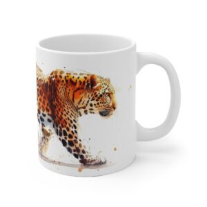 Leopard Aquarell Tasse - Becher im Wildtier Design für Natur- und Tierliebhaber