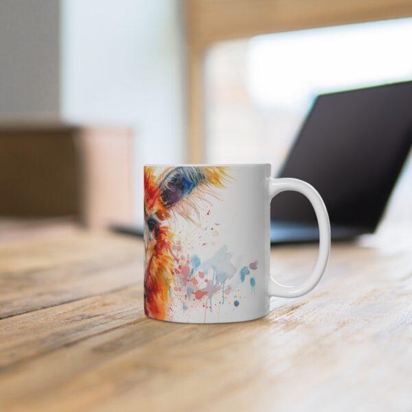 Lama Alpaka Portrait Aquarell Tasse – Becher für Tierfreunde und Alpaka-Liebhaber