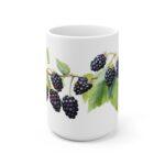 Brombeere Aquarell Tasse - Beerenfrucht Design Becher für Natur- und Fruchtliebhaber