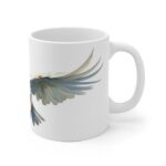 Weiße Aquarell Kakadu Tasse – Kreatives Geschenk für Vogelfans