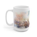 Aquarell Skyline Paris Tasse – Stilvolle Kaffeetasse als Geschenk