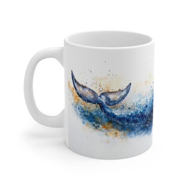 Blauwal Aquarell Tasse – Ozean Kaffeetasse für Meeresliebhaber