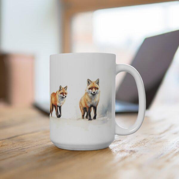 Winterfüchse Aquarell Tasse - Charmanter Fuchs Becher für Tierliebhaber und Winterfreunde