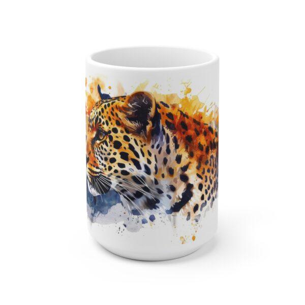 Leopard Aquarell Tasse – Becher für Wildtierfans und Naturliebhaber