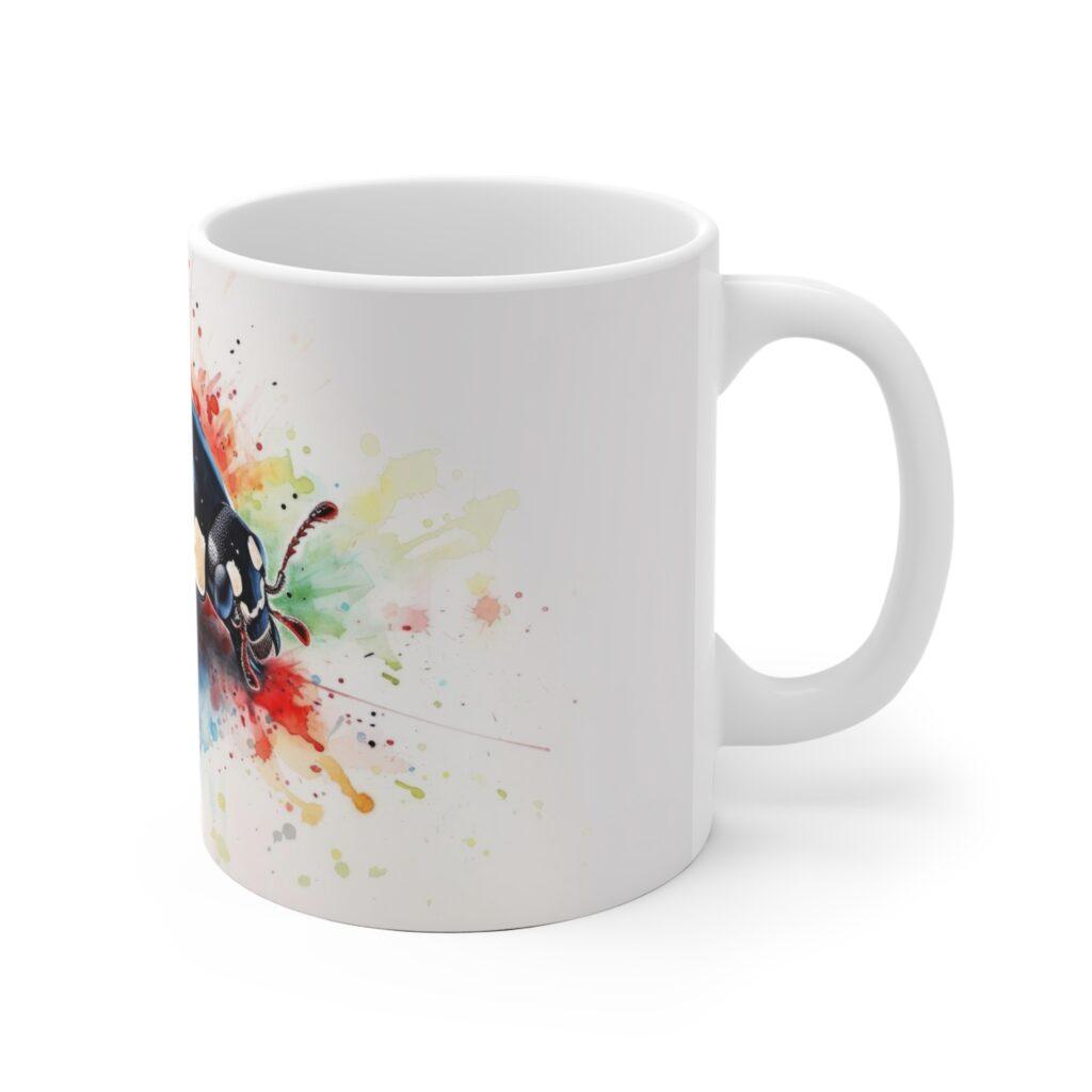 Marienk&auml;fer Aquarell Tasse - Niedlicher Becher f&uuml;r Natur- und Gartenliebhaber