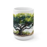 Eiche Aquarelliert Keramikbecher - Hochwertige Tasse für Kaffee und Tee