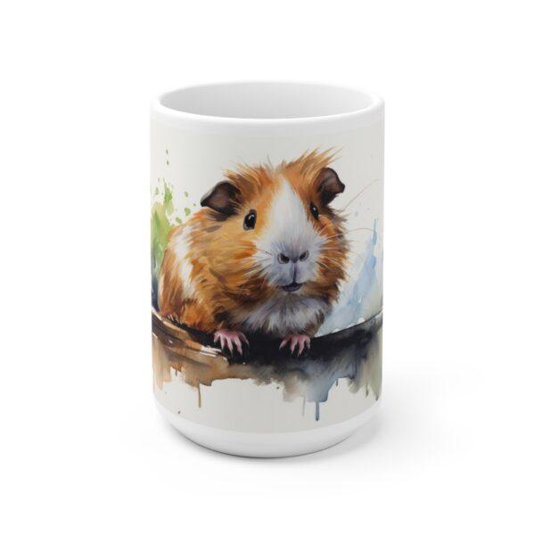 Weiße Meerschweinchen Aquarell Tasse – Perfektes Geschenk für Tierliebhaber