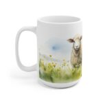 Aquarell Schafe Keramik Tasse - Ländliches Design für Tierliebhaber - Perfektes Geschenk