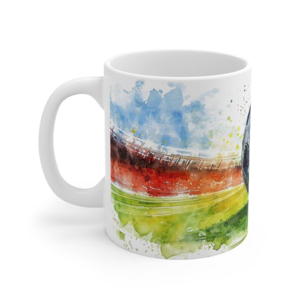 Fußball Aquarell Tasse - EM 2024 Design Becher für Sportbegeisterte und Fußballfans