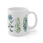 Aquarell Pflanzen Kaffeetasse - Bedruckte Geschenkidee mit Blumenmotiv