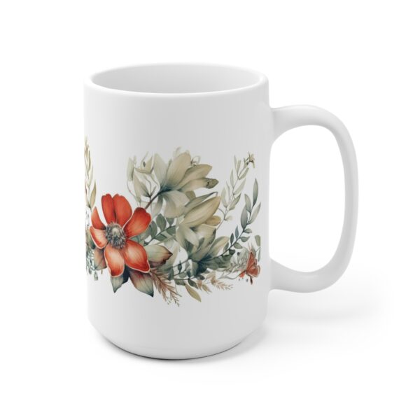 Aquarell Pflanzen Kaffeetasse - Bedruckte Geschenkidee mit Blumenmotiv