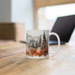 Aquarell Tasse mit Rotem Fuchs - Kreatives Waldtier Design für Naturliebhaber, Ideales Geschenk für Tierfreunde