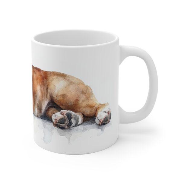 Stilvolle Bulldogge Keramiktasse im Aquarell-Design - Hochwertiger Druck, perfekt für jeden Anlass