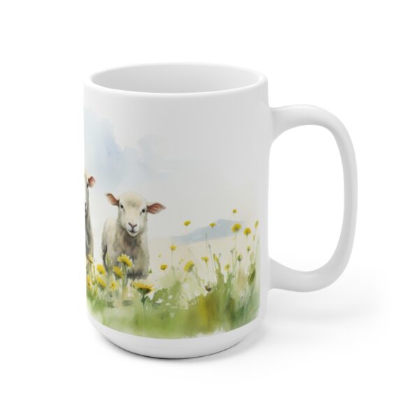 Aquarell Schafe Keramik Tasse - Ländliches Design für Tierliebhaber - Perfektes Geschenk