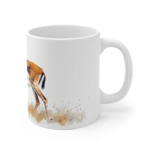 Aquarell Antilope Keramik Becher – Stilvoller Kaffeebecher für Tierliebhaber