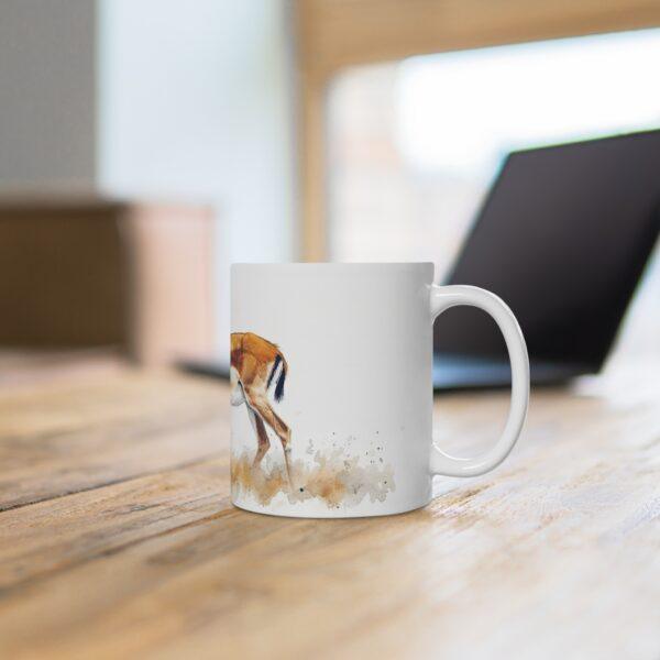 Aquarell Antilope Keramik Becher – Stilvoller Kaffeebecher für Tierliebhaber