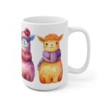 Niedliche Lama/Alpaka Aquarell Tasse - Kinderfreundlicher Becher für Tierliebhaber