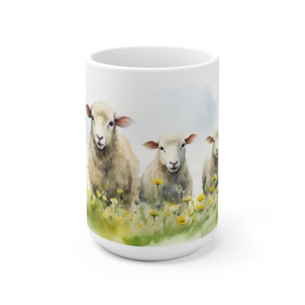 Aquarell Schafe Keramik Tasse - Ländliches Design für Tierliebhaber - Perfektes Geschenk