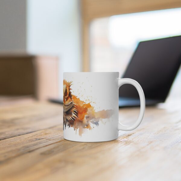 Weiße Keramiktasse im Aquarell-Stil - Ideal für Reptilienfans und als Geschenk