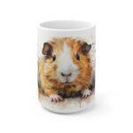 Weiße Meerschweinchen Aquarell Tasse | Ideales Geschenk für Tierliebhaber und Haustierfreunde