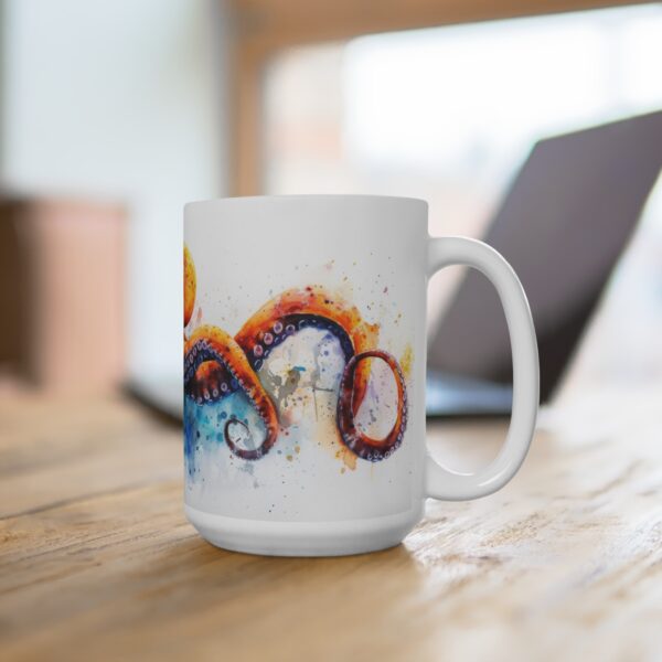 Octopus Aquarell Tasse - Becher im Unterwasserwelt Design für Meeresbiologen und Ozeanliebhaber