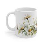 Gänseblümchen Aquarell Tasse - Blumiger Kaffeebecher für Naturfreunde und Blumenliebhaber