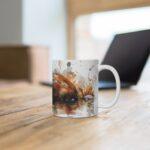 Aquarell Capybara Tasse - Kaffeetasse für Tier- und Naturfreunde mit süßem Nagetier-Design