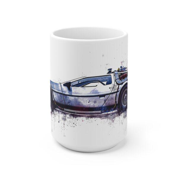 Delorean Aquarell Tasse - Zurück in die Zukunft Becher für Filmfans und Zeitreisende