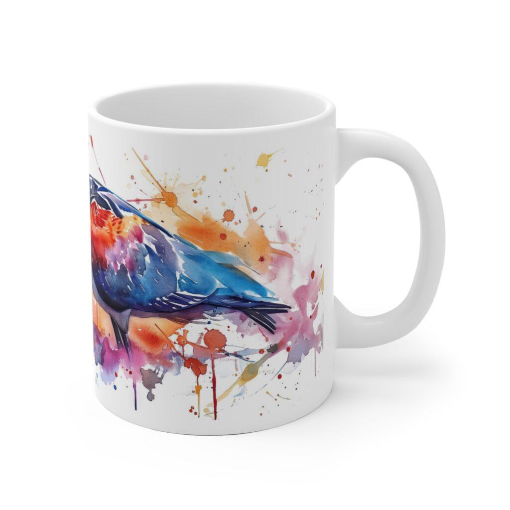 Ibis Vogel Aquarell Keramik Becher - Elegante Tasse f&uuml;r jeden Anlass