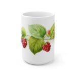 Himbeere Aquarell Tasse – Becher mit Saftigem Beeren Design für Sommerfrüchte-Fans und Natur-Liebhaber