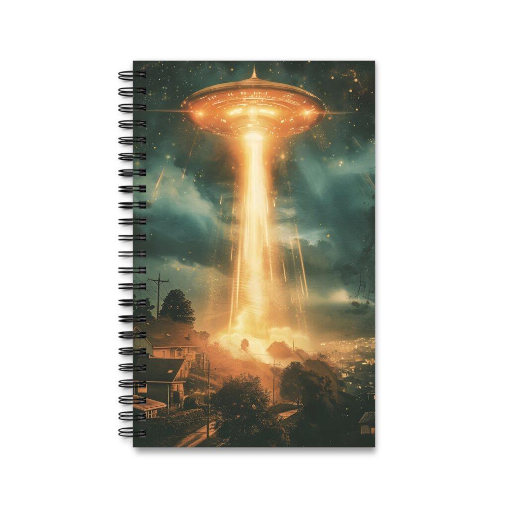 UFO-Invasion Aquarell Notizbuch &ndash; Blanko, Liniert, Punktestrich, Planer