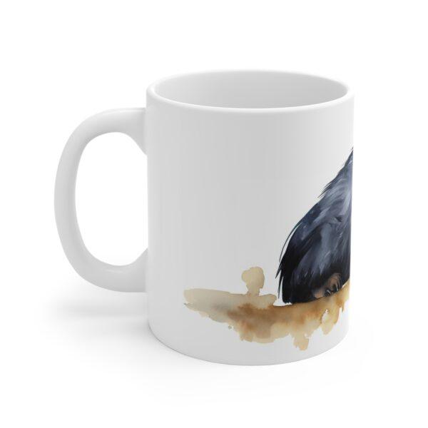 Schwarzes Meerschweinchen Aquarell Tasse – Süßer Becher für Tierliebhaber und Haustierfreunde