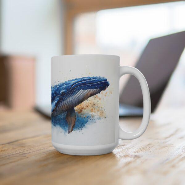 Blauwal Aquarell Tasse – Ozean Kaffeetasse für Meeresliebhaber