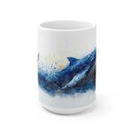 Blauwal Aquarell Tasse – Ozean Kaffeetasse für Meeresliebhaber