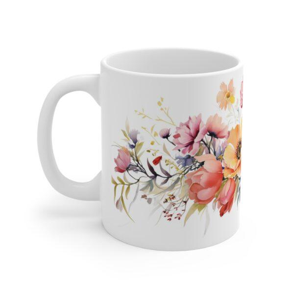 Aquarell Mohnblumen Keramiktasse – Stilvolle Tasse für Blumenliebhaber