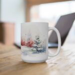 Weihnachtstasse mit Aquarell-Motiv - Festliche Keramikbecher für besondere Geschenke und saisonale Freude