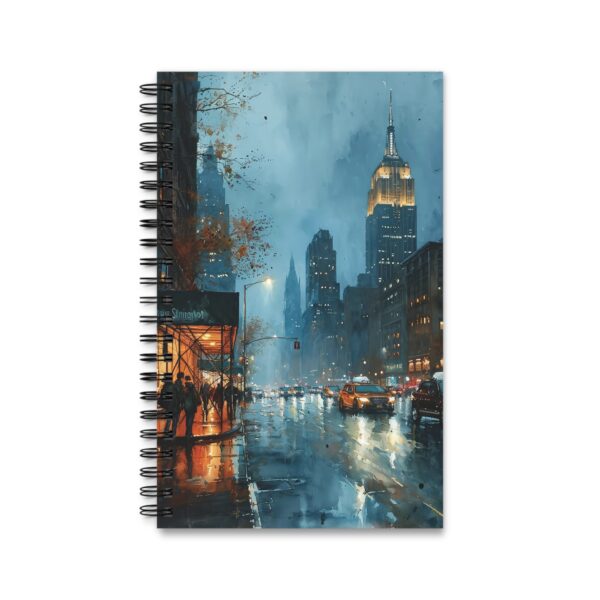 Aquarell Notizbuch New York Stadtszene – Ringbindung, Varianten: Blanko, Liniert, Punktraster, Planer