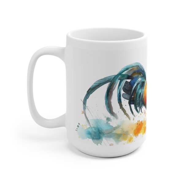 Aquarell Stolzer Hahn Tasse – Bunte Keramiktasse für jeden Anlass